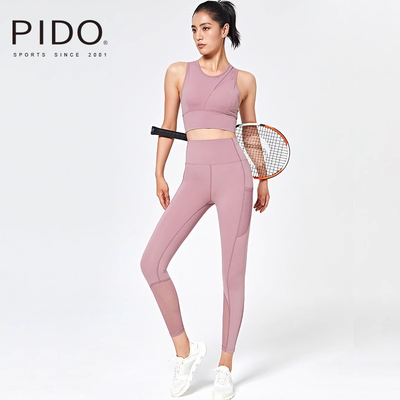 PIDO Pink Sports Yoga Breathable Set