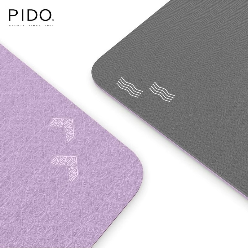 PIDO Eco-friendly TPE Yoga Mat Quality 6/8Mm Wholesale Tpe Double Color Yoga Mat Manufacturer
