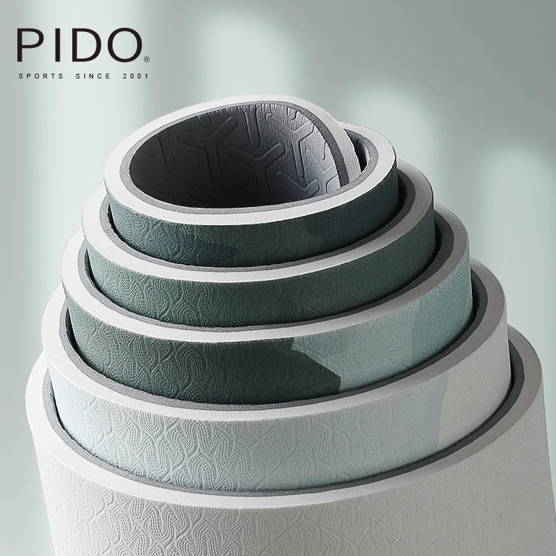 PIDO Eco-friendly TPE Yoga Mat Quality 6/8Mm Wholesale Tpe Double Color Yoga Mat Manufacturer