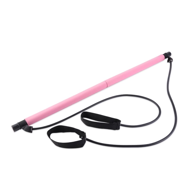 Pilates Bar Set Yoga Pull Rods Pull Rope Portable Home Gym Body Workout Bar Kit For Resistance Bands