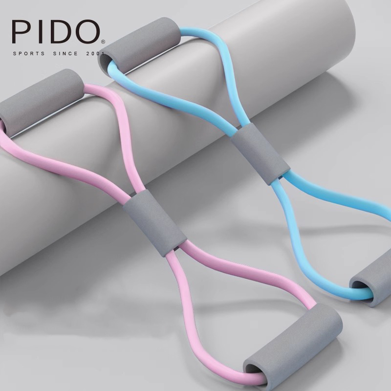 PIDO Colorful Home Fitness Yoga Figure 8 Pullers Improves Hunchback Pullers Resistance Band