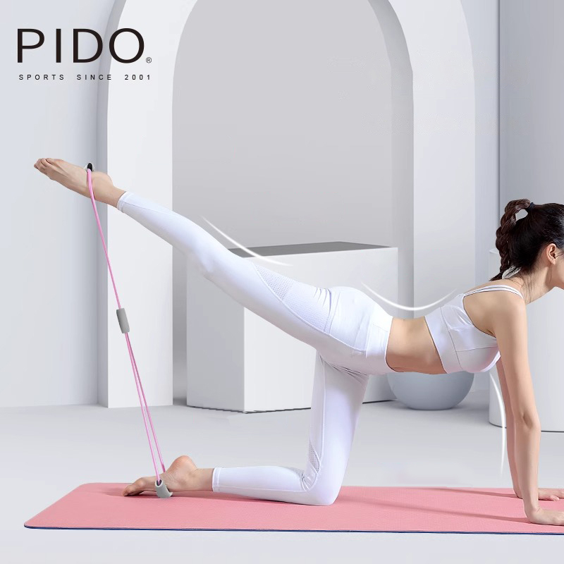 PIDO Colorful Home Fitness Yoga Figure 8 Pullers Improves Hunchback Pullers Resistance Band