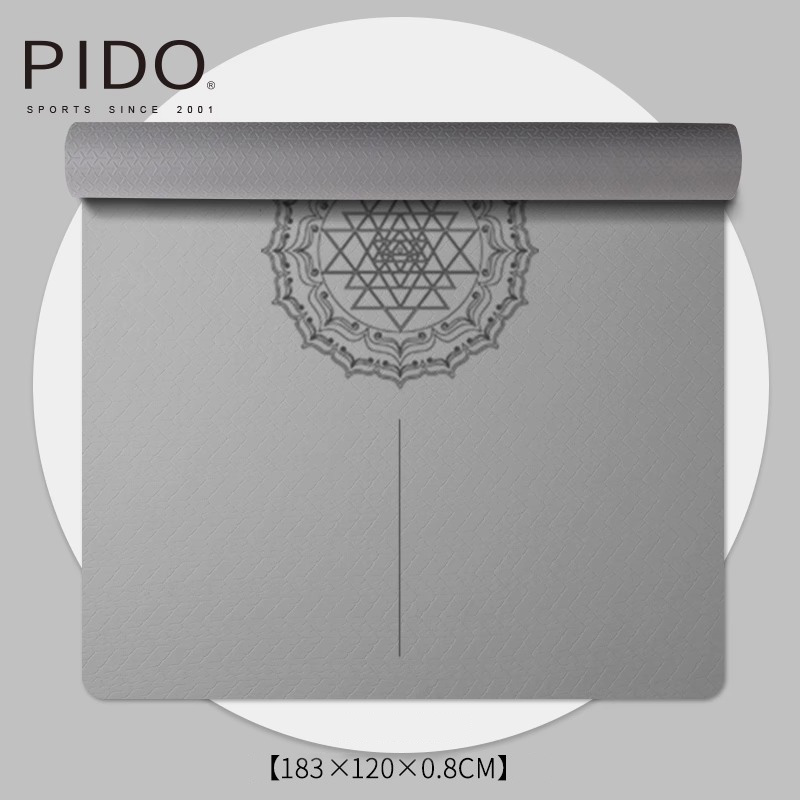 PIDO Grey Two-Person TPE Yoga Mats Quality 6/8Mm Wholesale | Yoga Mat Manufacturer