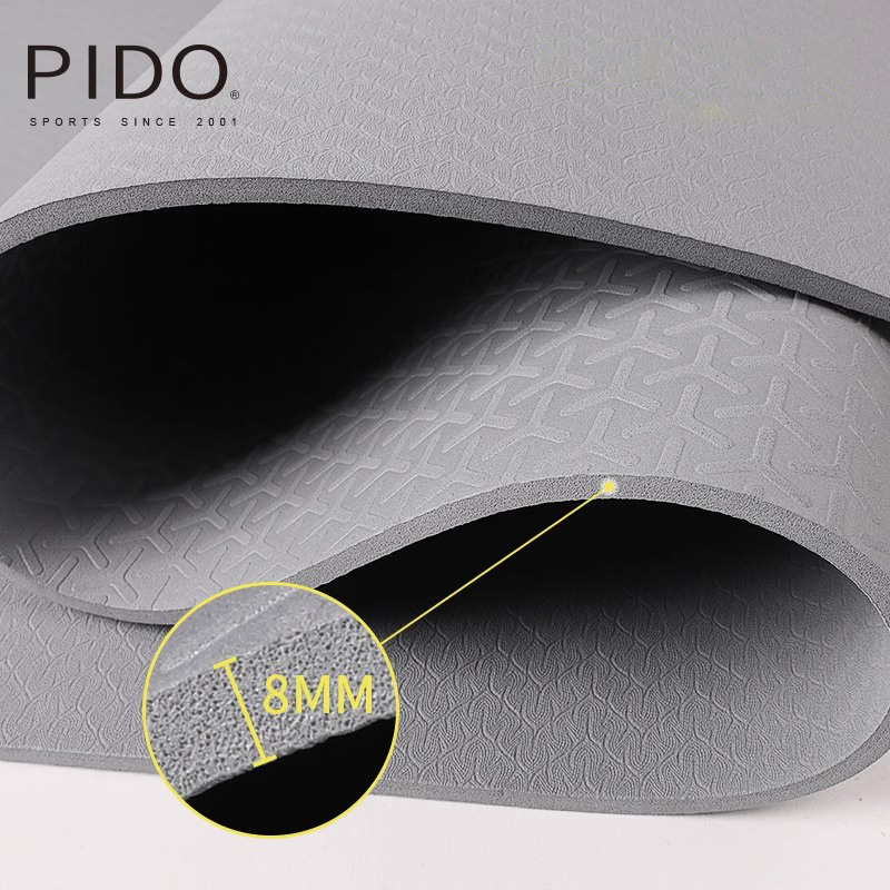 PIDO Grey Two-Person TPE Yoga Mats Quality 6/8Mm Wholesale | Yoga Mat Manufacturer