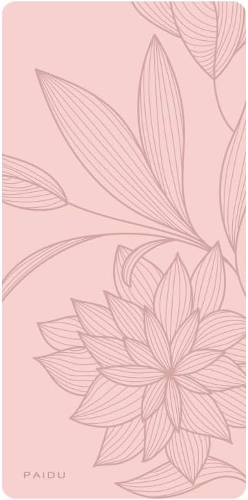 PIDO Large yoga mat extra wide and thick, comfortable non-slip exercise mat flooring for stretching, yoga studio, gym or home workout Pink