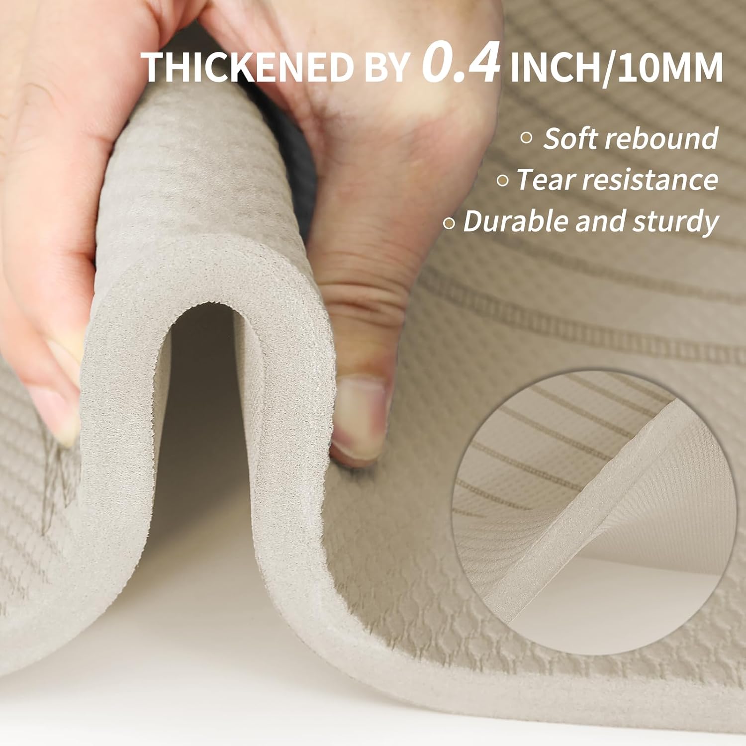 Large yoga mat extra wide and thick, comfortable non-slip exercise mat flooring for stretching, yoga studio, gym or home workout