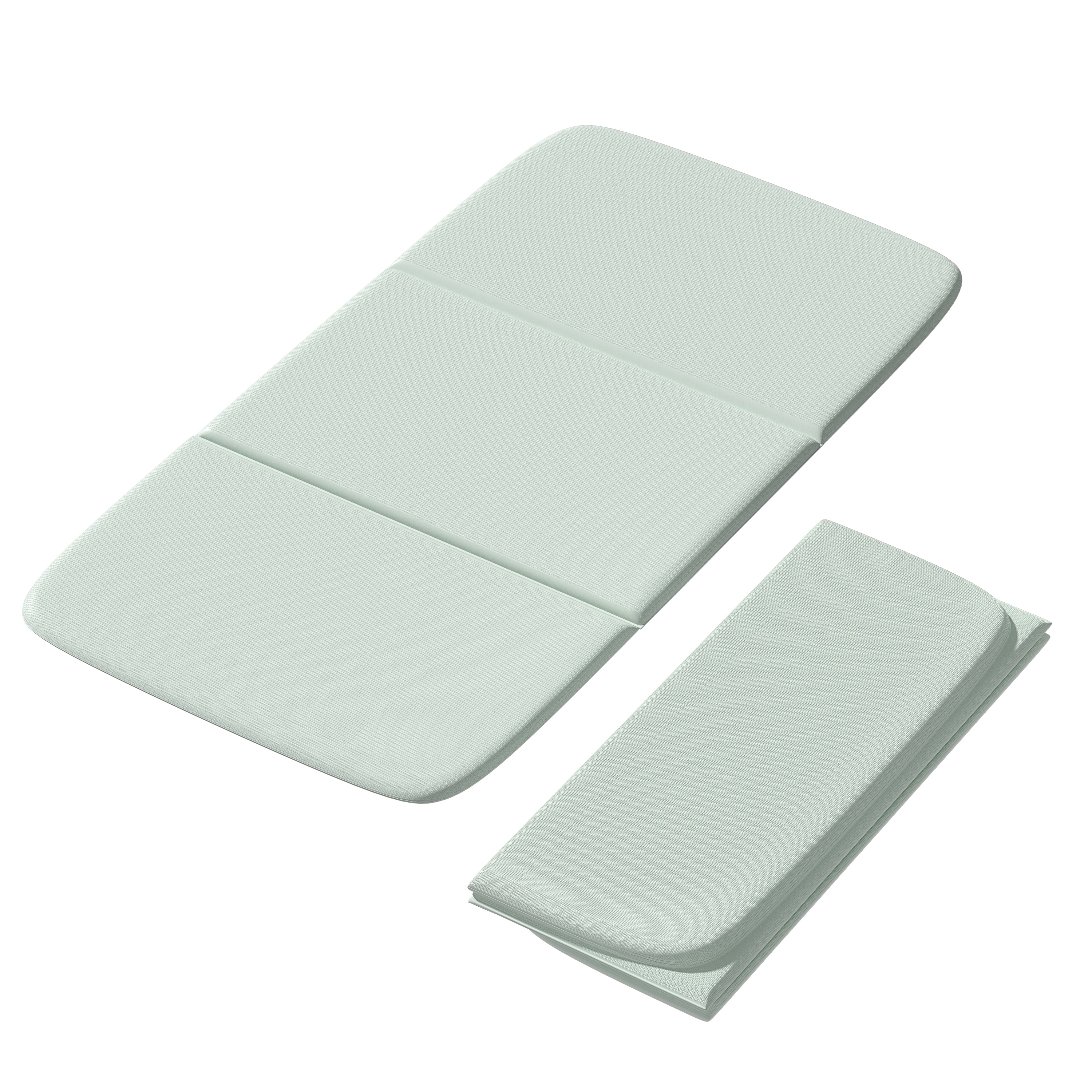 PIDO TPE Thickened Non-slip Outdoor Three-fold Yoga Mat Camping Fitness Portable Mat Green