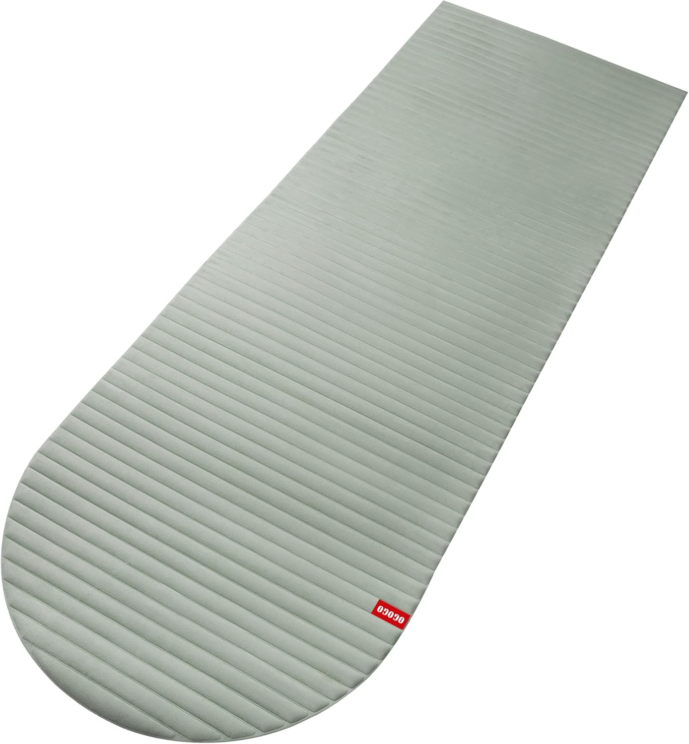 Fitness Mat with Suede Finish, Extra Long and Wide 74 x 26 x 1/3 Thick POE Material, Wavy Texture Non-Slip Design, Reinforced Edges, Includes Carrying Strap Green