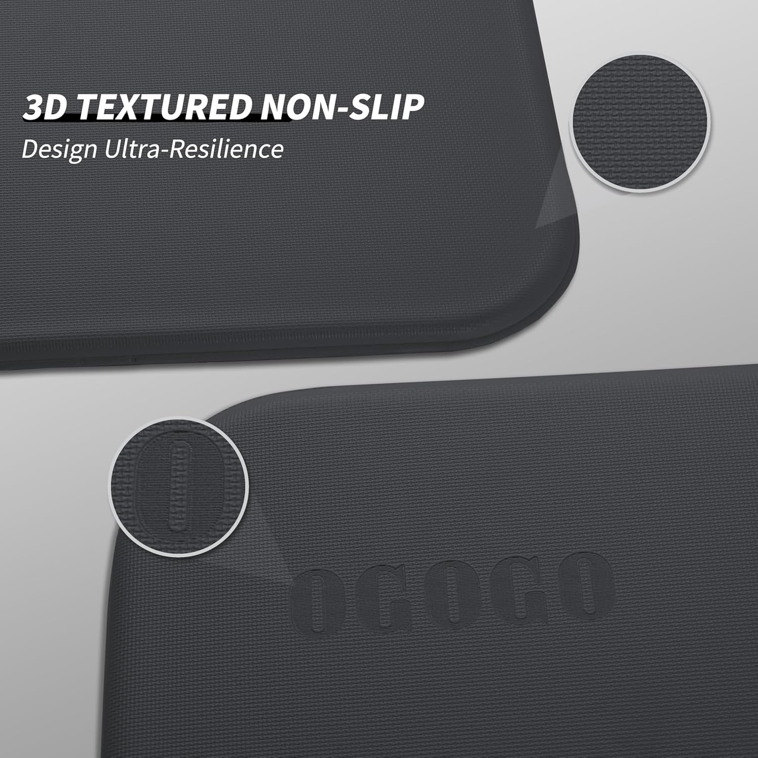 Folding Yoga Mat for Men, 1.0" Thick Yoga Kneeling Pad & 13"x24" POE Push Up Mat, Non-Slip Gym Exercise Mat, Portable Foldable Fitness Cushion for Home, Travel, Kids (Black)