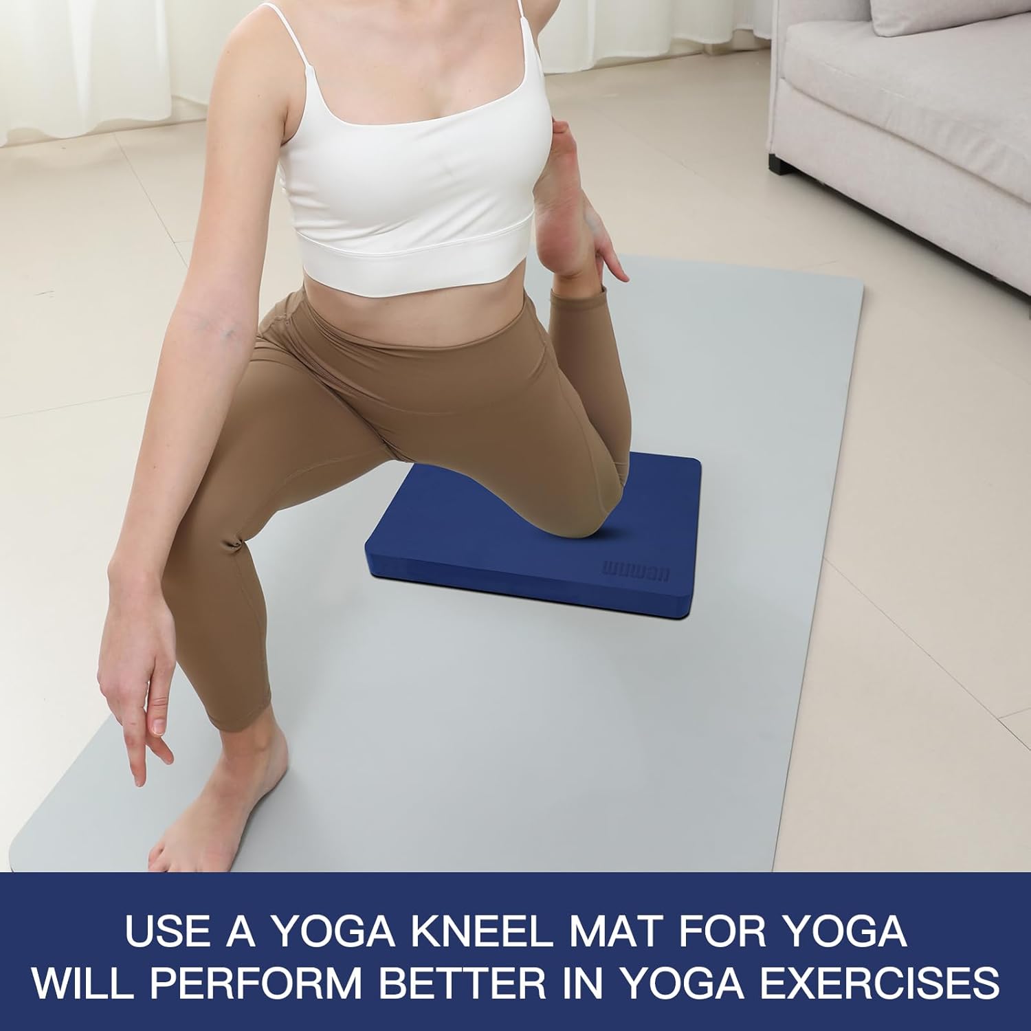 Yoga kneeling mat, 1.5in Thick,Knee Push-ups, Plank Support & Yoga Elbows/Knees Mat Provides Cushion for Kneeling & Elbows