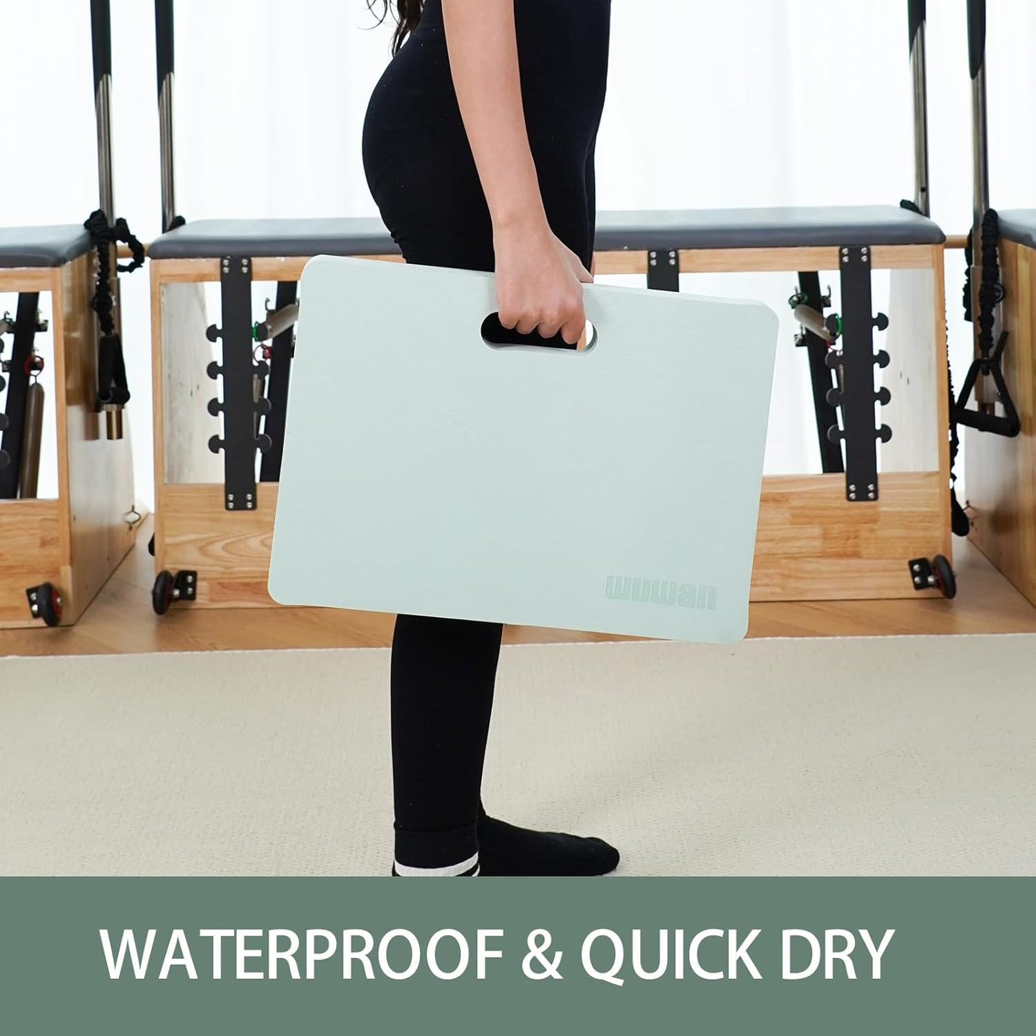 Yoga kneeling mat, 1.5in Thick,Knee Push-ups, Plank Support & Yoga Elbows/Knees Mat Provides Cushion for Kneeling & Elbows Green