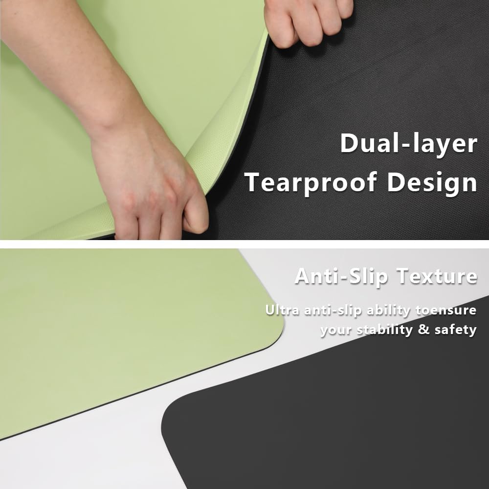 Large Yoga Mat - 80CM Wide Yoga Matt Non-Slip Thick 1/3 Inch Eco-Friendly Exercise Mat with Carrying Strap for Women Yoga, Pilates, Home Workouts (72x32")