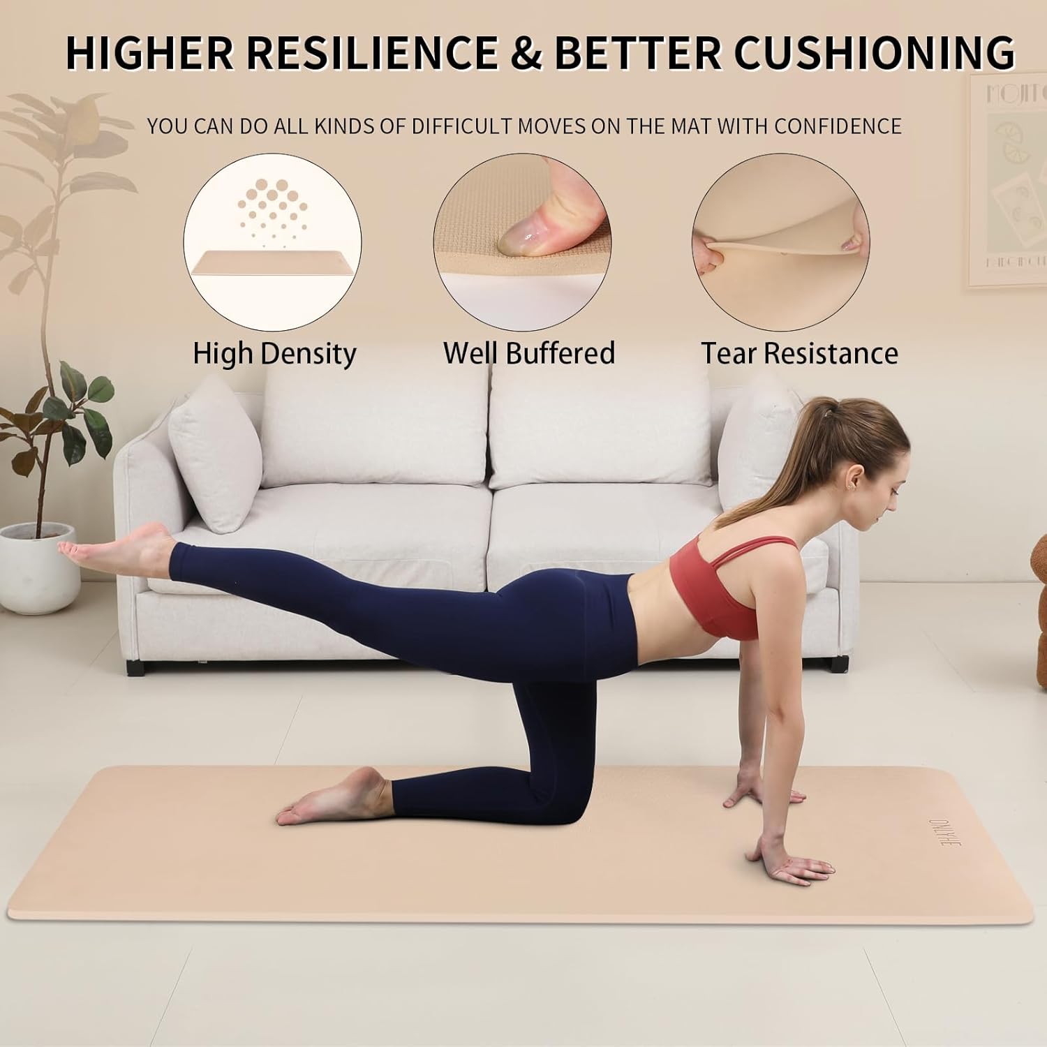 Extra Wide yoga mat 70cm Non Slip POE Exercise Mat Eco Friendly High Resiliency Fitness Mats With Strap for Women,gymnastics, Pilates, Home, Floor, Workout (72" x 27.5" x 0.32")