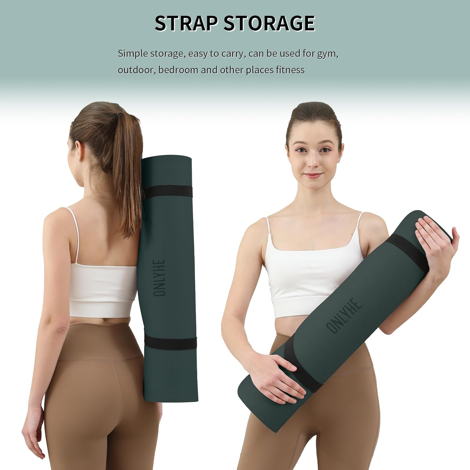 Extra Wide yoga mat 70cm Non Slip POE Exercise Mat Eco Friendly High Resiliency Fitness Mats With Strap for Women,gymnastics, Pilates, Home, Floor, Workout (72" x 27.5" x 0.32")