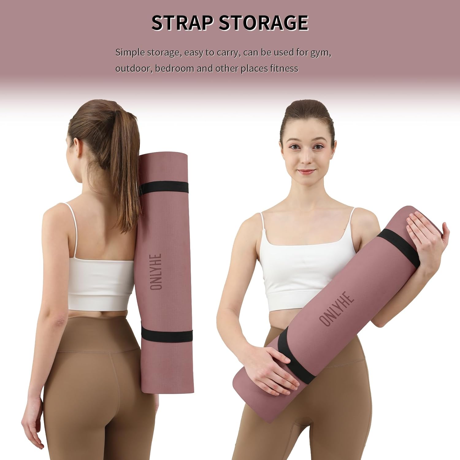 Extra Wide yoga mat 70cm Non Slip POE Exercise Mat Eco Friendly High Resiliency Fitness Mats With Strap for Women,gymnastics, Pilates, Home, Floor, Workout (72" x 27.5" x 0.32")