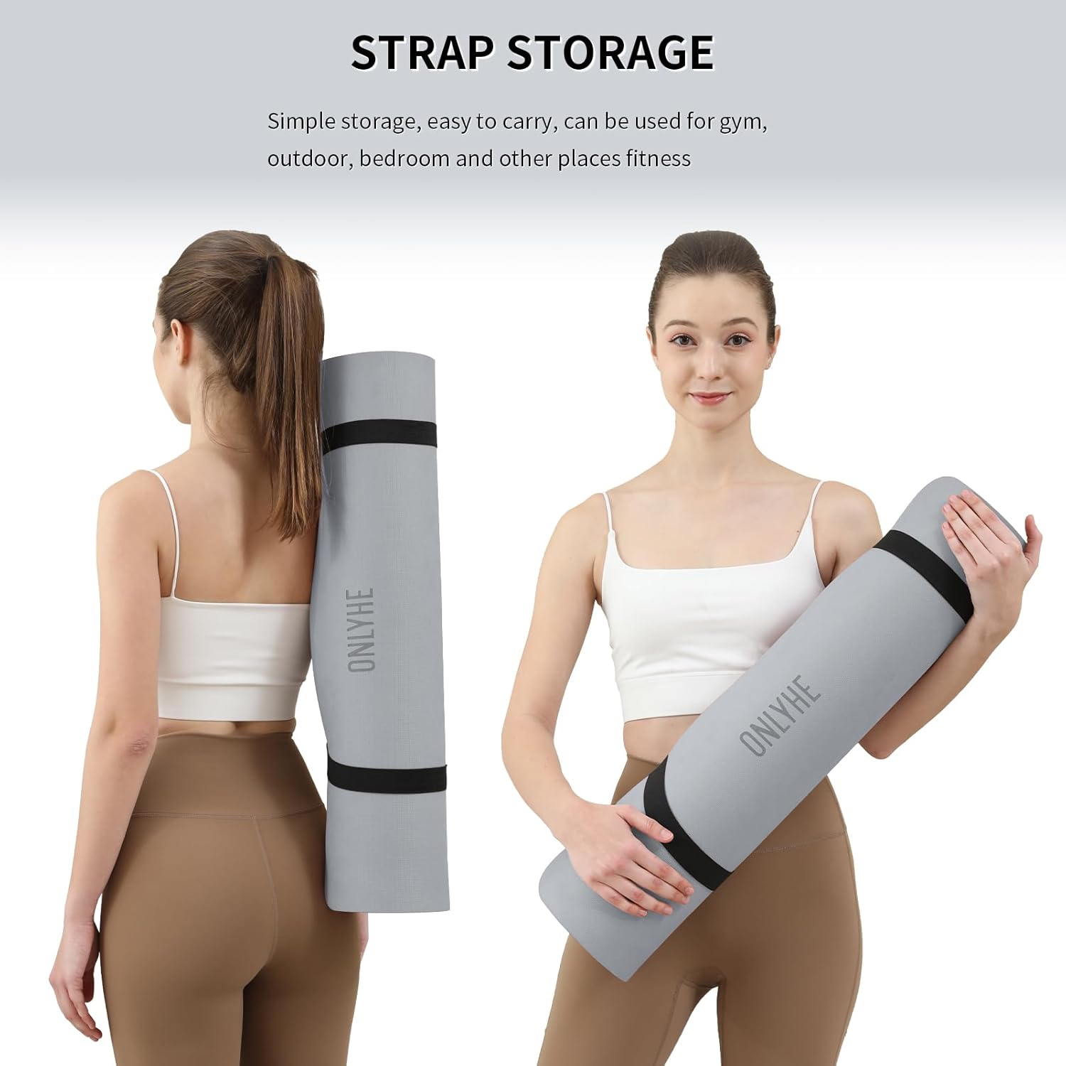 Extra Wide yoga mat 70cm Non Slip POE Exercise Mat Eco Friendly High Resiliency Fitness Mats With Strap for Women,gymnastics, Pilates, Home, Floor, Workout (72" x 27.5" x 0.32")