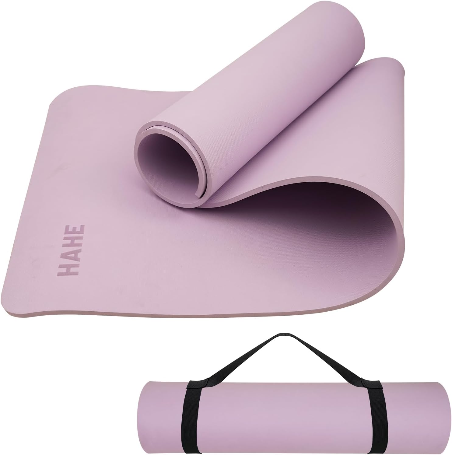 Non Slip Yoga Mat Thick,POE Material High Rebound,Durable & Sweat Absorbent, for All Yoga Styles, Pilates & Home Floor Workouts with Carrying Strap