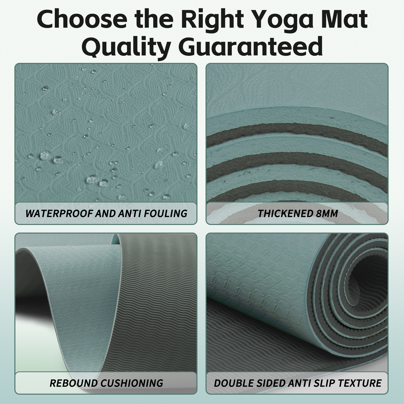 Yoga Mat 8mm Super Thick TPE Fitness Mat | SGS Certified | Non-Slip, Odorless & Tear-Resistant | Unisex with Strap | for Yoga, Pilates, Meditation & Home Workouts Visit the PAIDU Store