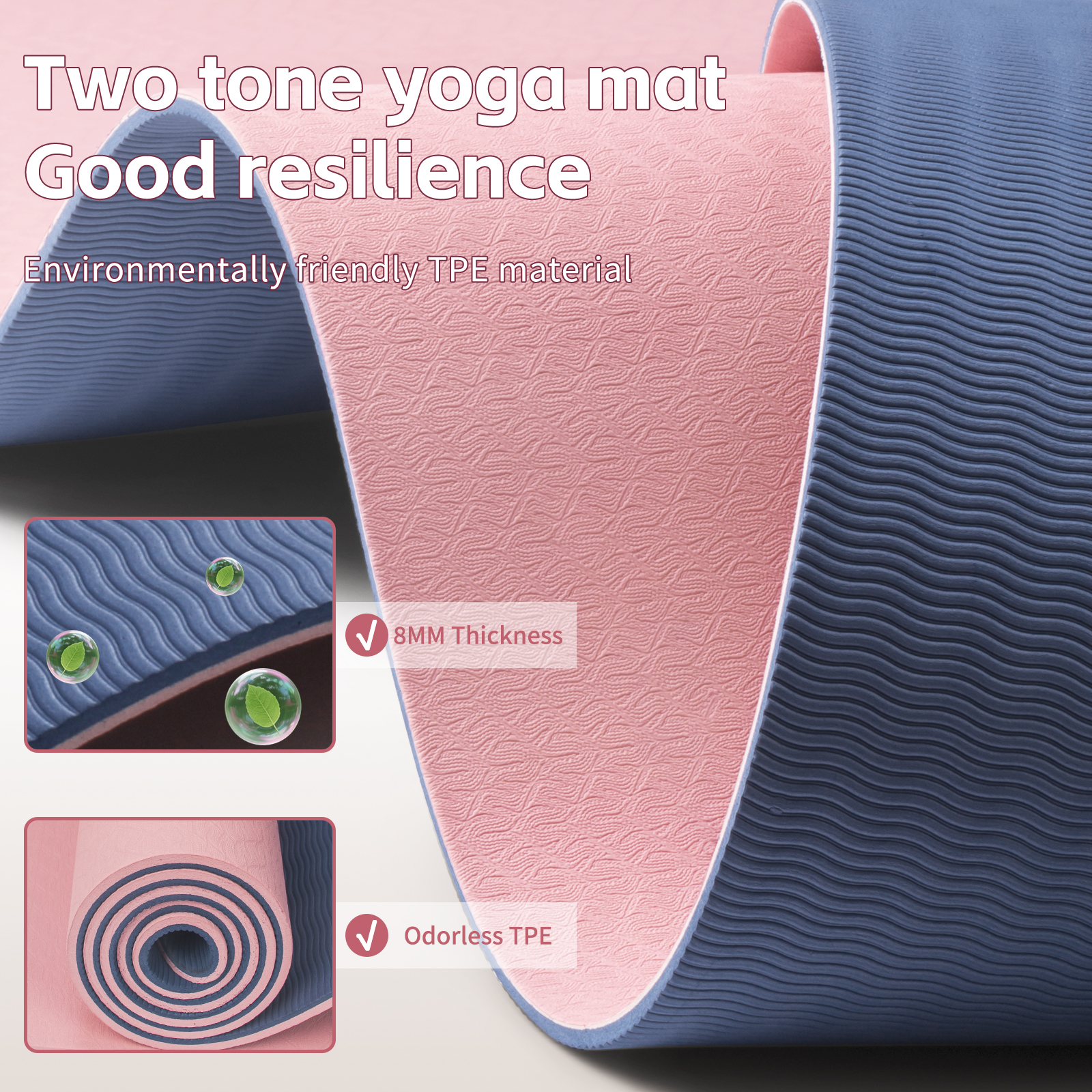 Yoga Mat 8mm Super Thick TPE Fitness Mat | SGS Certified | Non-Slip, Odorless & Tear-Resistant | Unisex with Strap | for Yoga, Pilates, Meditation & Home Workouts Visit the PAIDU Store