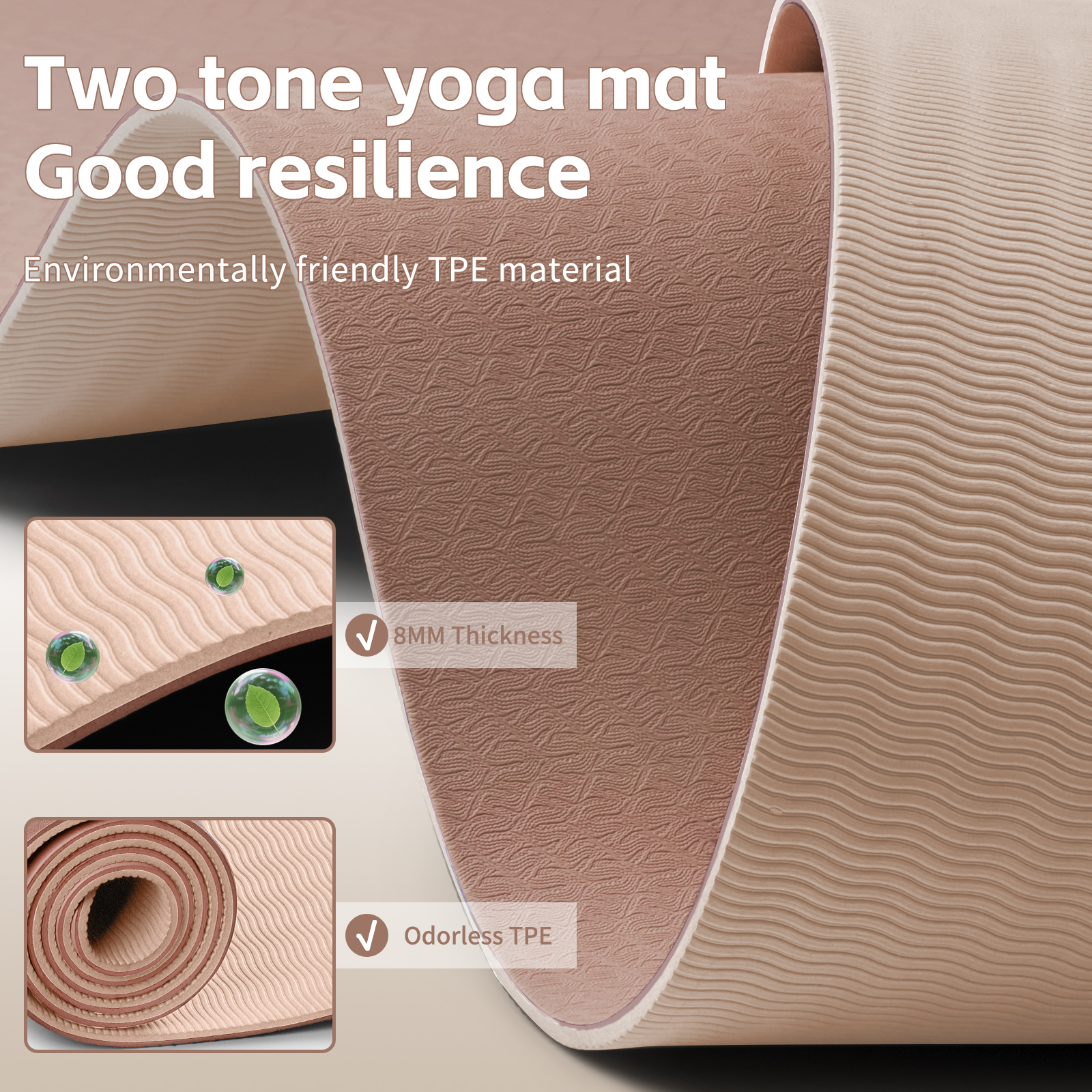 Yoga Mat 8mm Super Thick TPE Fitness Mat | SGS Certified | Non-Slip, Odorless & Tear-Resistant | Unisex with Strap | for Yoga, Pilates, Meditation & Home Workouts Visit the PAIDU Store