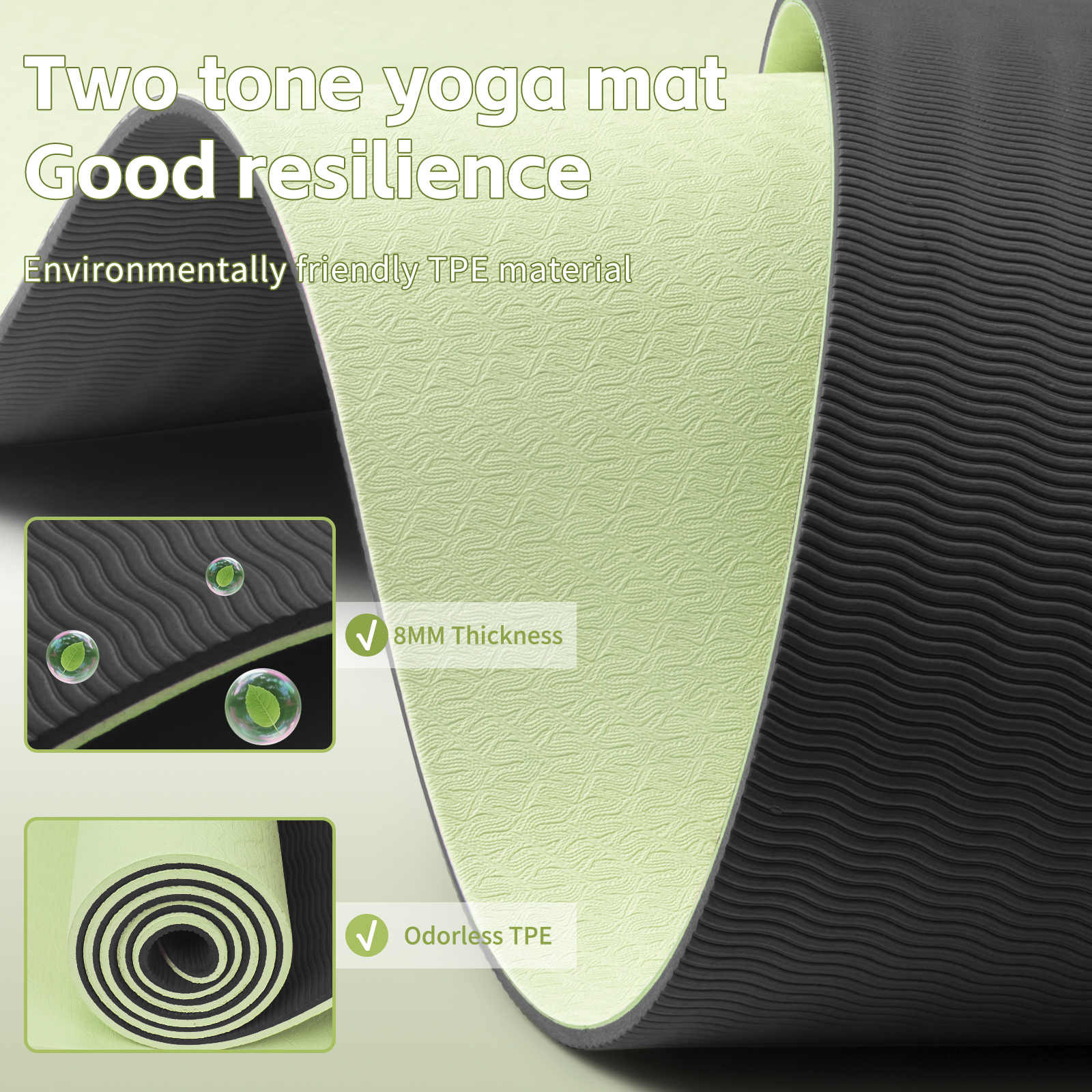 Yoga Mat 8mm Super Thick TPE Fitness Mat | SGS Certified | Non-Slip, Odorless & Tear-Resistant | Unisex with Strap | for Yoga, Pilates, Meditation & Home Workouts Visit the PAIDU Store