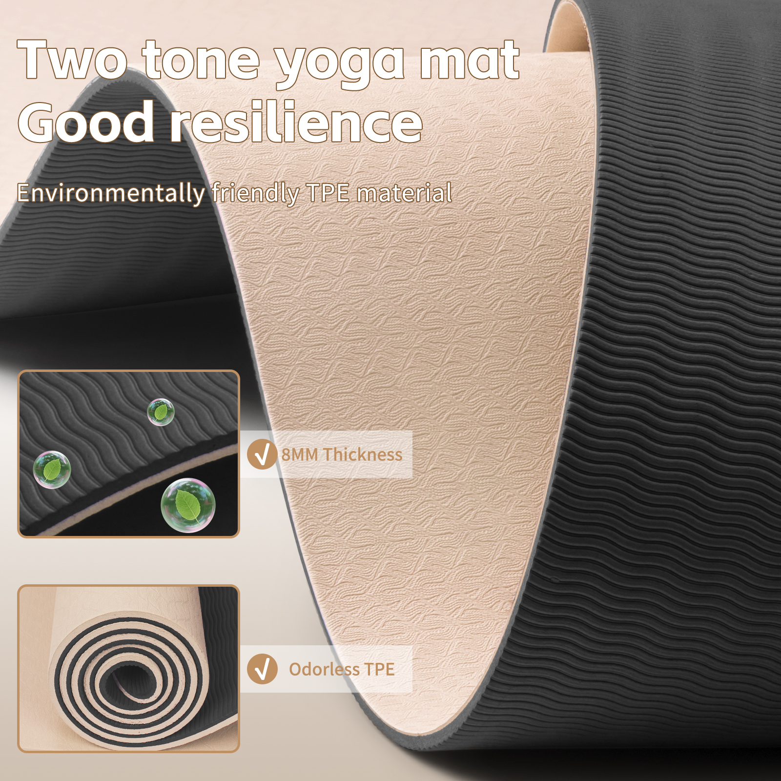 Yoga Mat 8mm Super Thick TPE Fitness Mat | SGS Certified | Non-Slip, Odorless & Tear-Resistant | Unisex with Strap | for Yoga, Pilates, Meditation & Home Workouts Visit the PAIDU Store